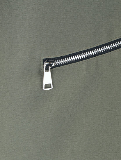 Blazer uni à poches zippées - Kaki - 3