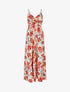 Robe longue imprimé fleurs des îles - Crème - 1