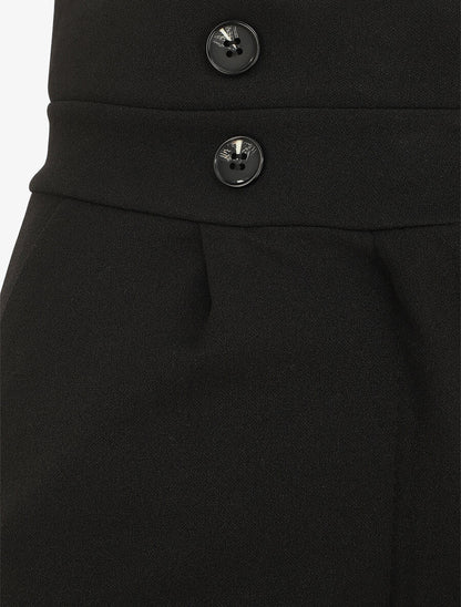 Pantalon fluide uni - Noir - 3
