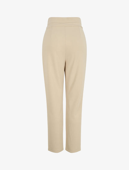 Pantalon fluide uni - Beige - 2