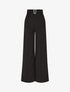 Pantalon long ample à détail bijoux - Noir - 1