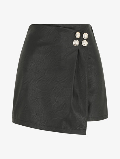 Short en simili style portefeuille - Noir - 1