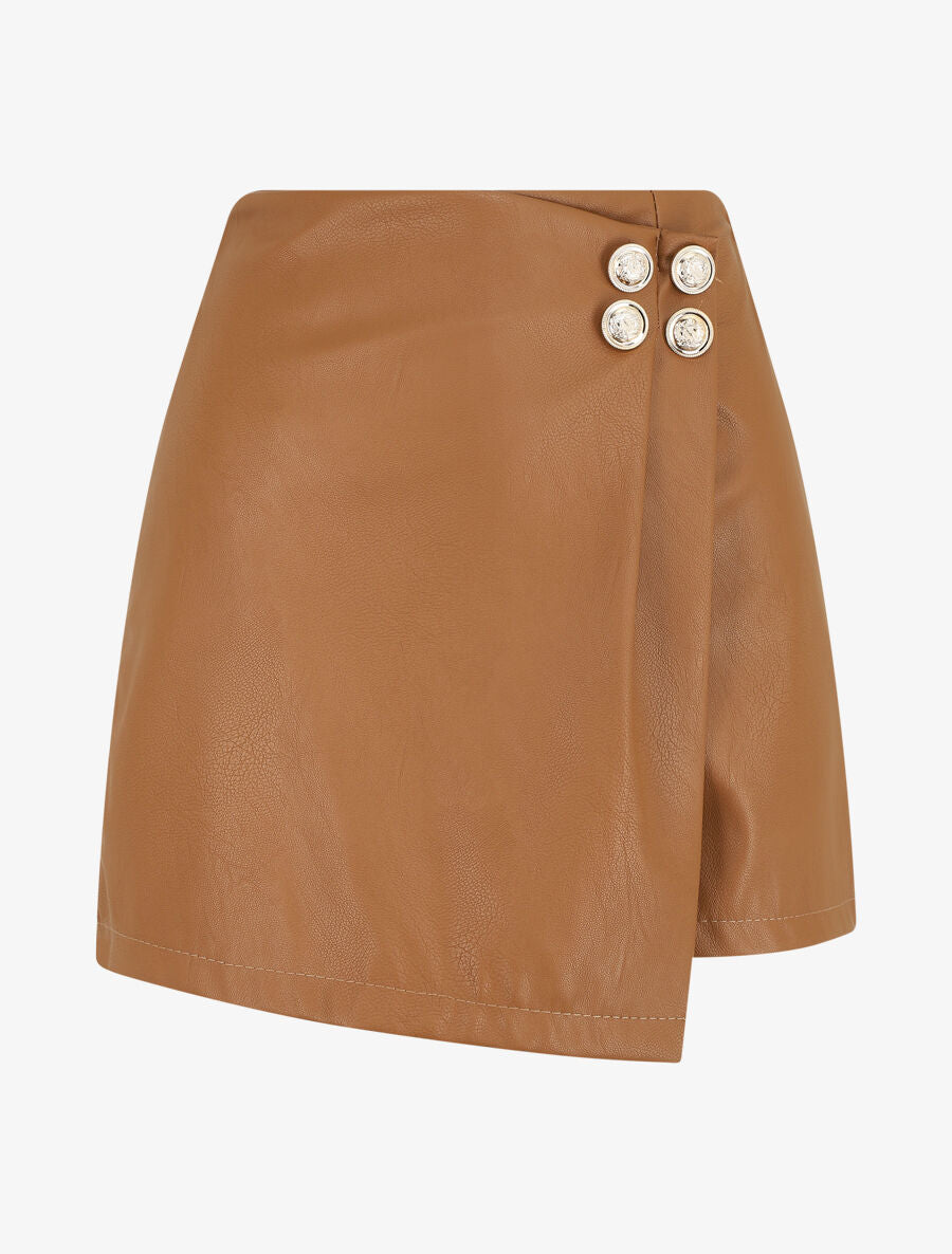 Short en simili style portefeuille - Camel - 1
