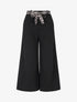 Pantalon ample uni fluide - Noir - 1