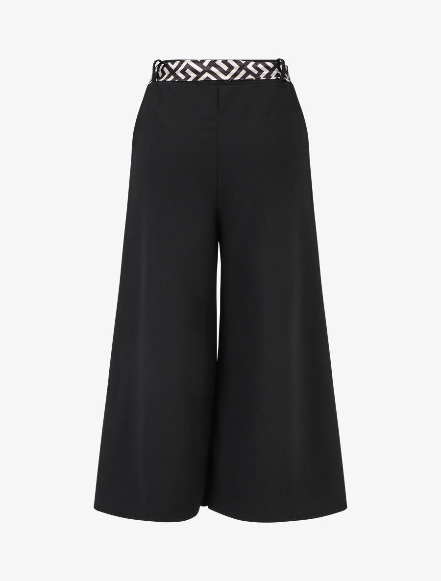 Pantalon ample uni fluide - Noir - 2