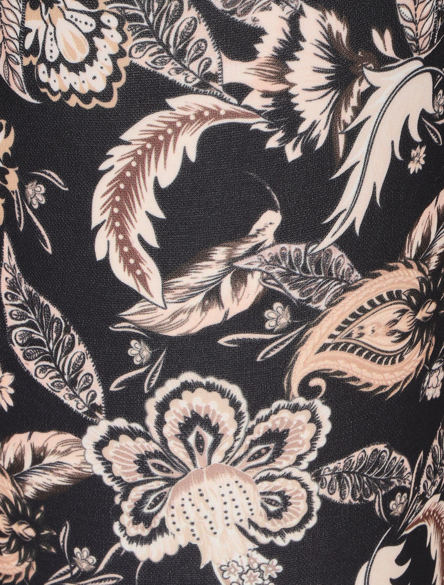 Pantalon droit imprimé foulard - Noir - 3