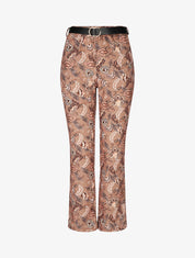 Pantalon droit imprimé foulard - Camel - 5
