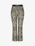 Pantalon droit imprimé foulard - Kaki - 1