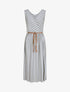 Robe marinière longue coupe patineuse - Gris clair - 4
