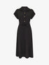 Robe longue fluide à manches courtes - Noir - 4