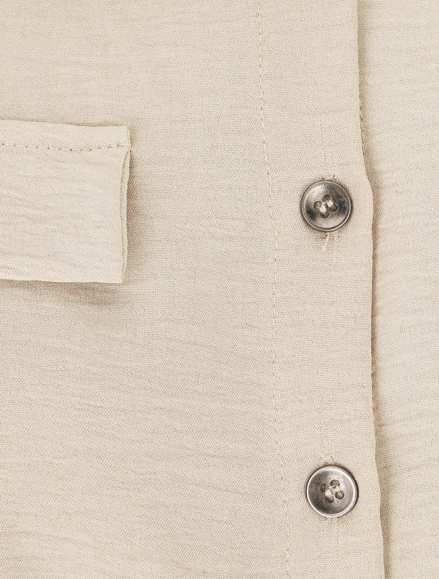 Chemise unie élastiquée - Beige - 3