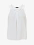 Top uni sans manches dos en crochet - Blanc - 4