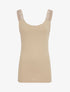 Débardeur coupe droite à bretelles en crochet - Beige - 1