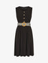 Robe unie à taille élastiquée - Noir - 4