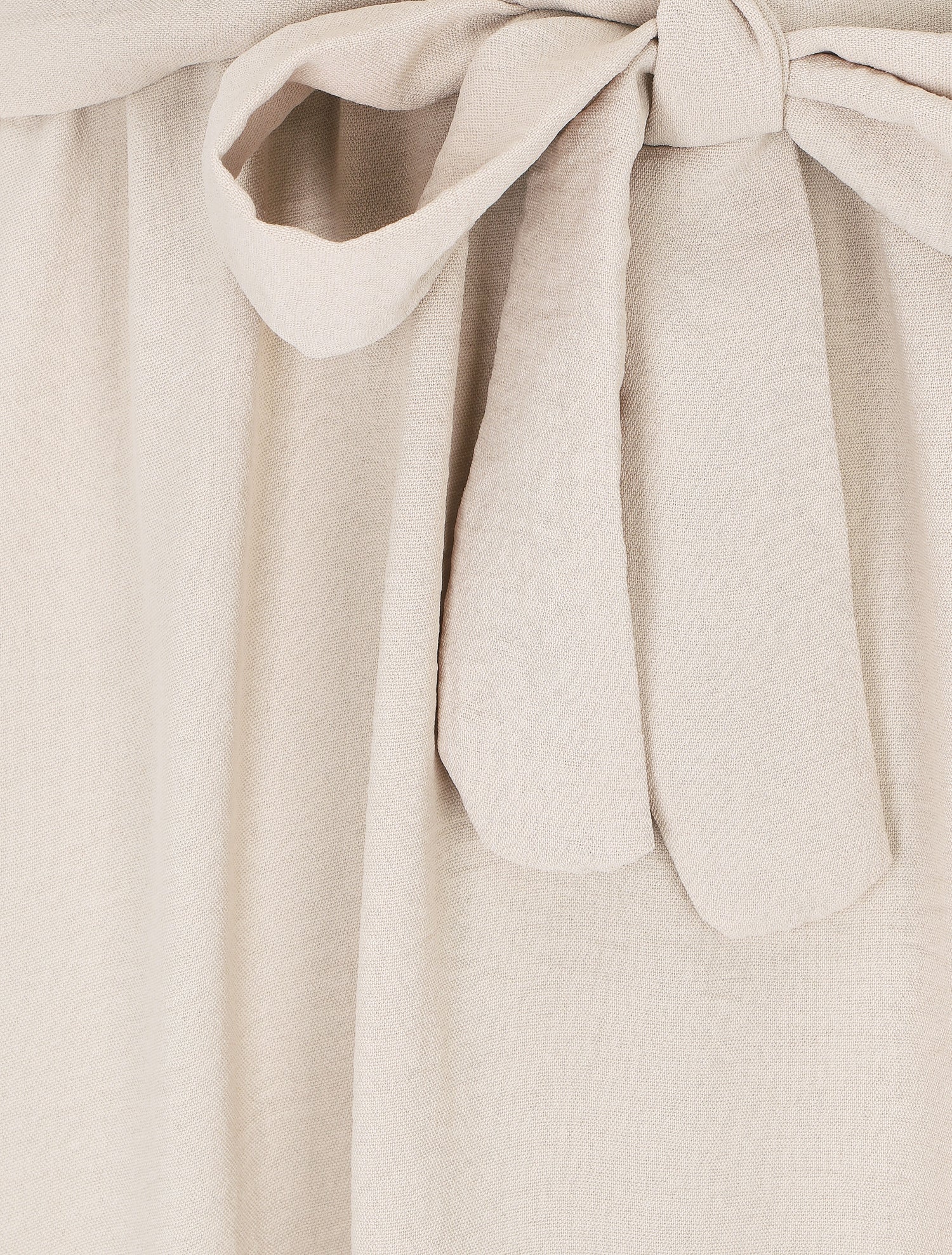 Robe longue élastiquée à bretelles avec anneaux - Beige - 3