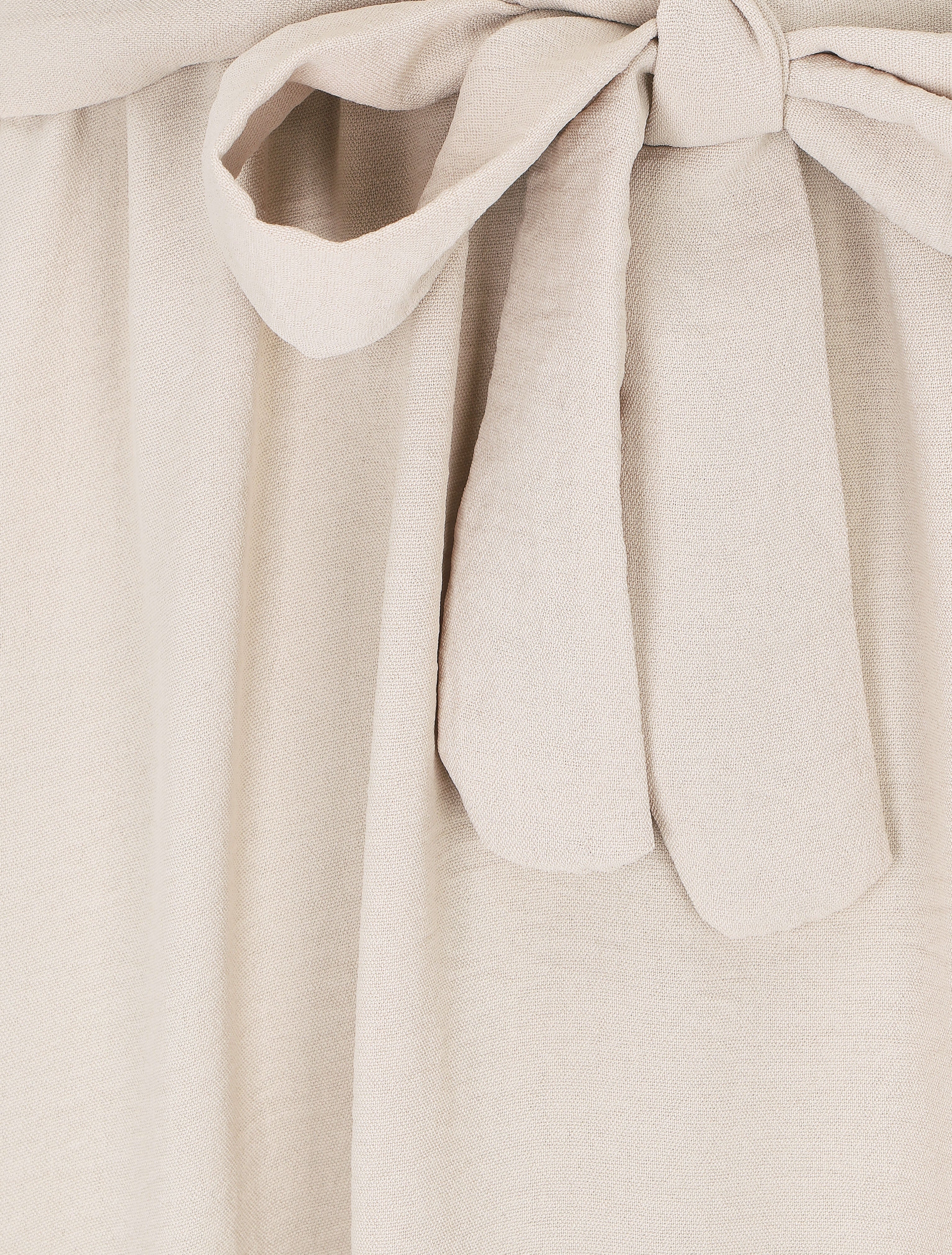 Robe longue élastiquée à bretelles avec anneaux - Beige - 3