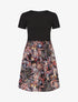Robe évasée manches courtes imprimé cachemire - Noir - 4
