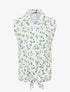 Chemise fleurie sans manches - Blanc - 5