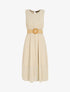 Robe longue sans manches en voile - Beige - 1