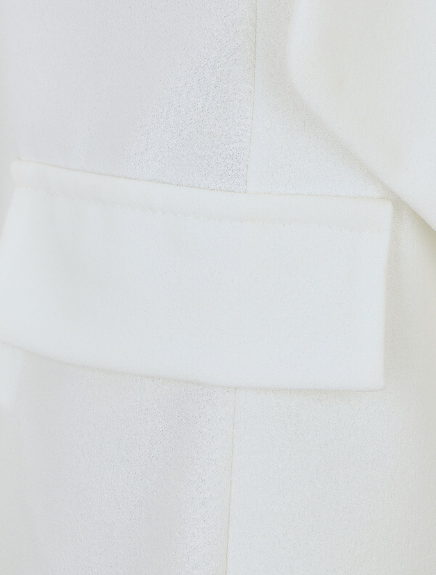 Veste droite unie col cascade - Blanc - 3