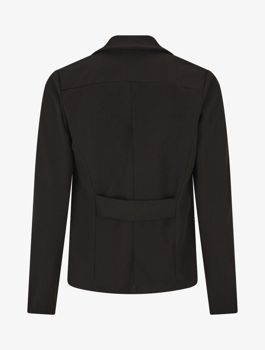 Blazer fluide uni à poches zippées - Noir - 2