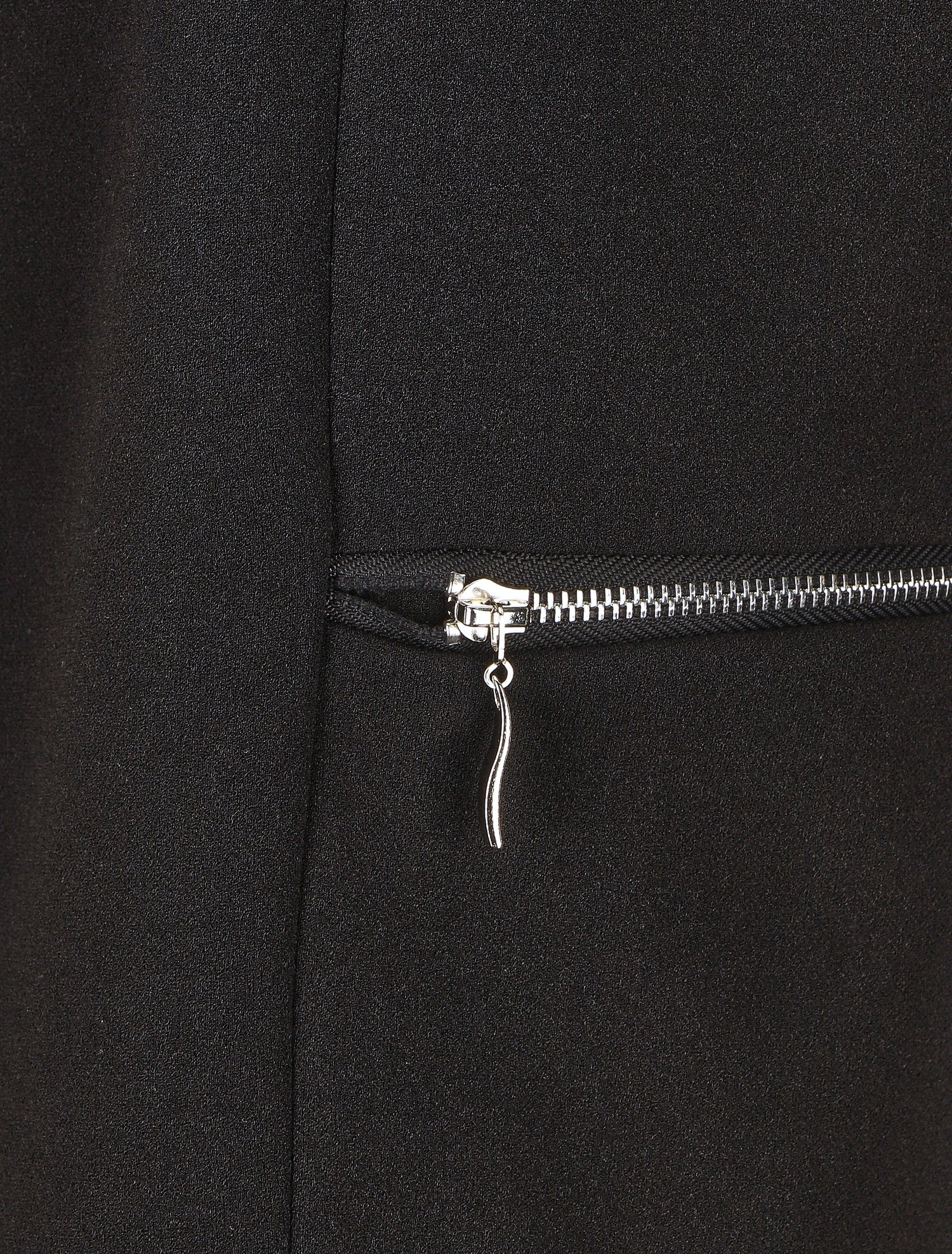 Blazer fluide uni à poches zippées - Noir - 3
