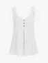 Débardeur oversize bretelles froncées et boutons - Blanc - 1
