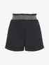 Short à taille élastiquée et à revers - Marine - 1