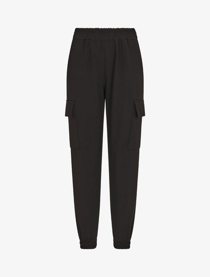 Jogging cargo taille haute - Noir - 1
