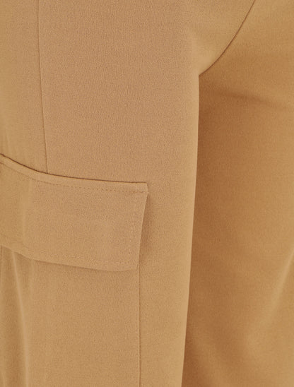 Pantalon fluide style cargo - Camel - 3