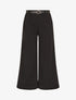 Pantalon large uni taille haute - Noir - 1