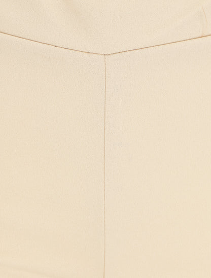 Pantalon fluide uni - Beige - 3