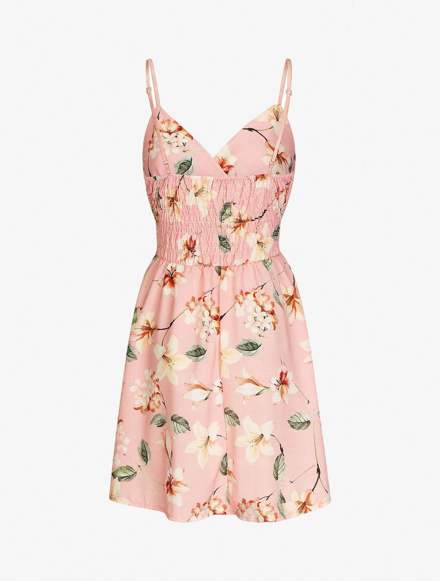 Robe patineuse imprimé floral - Rose - 2