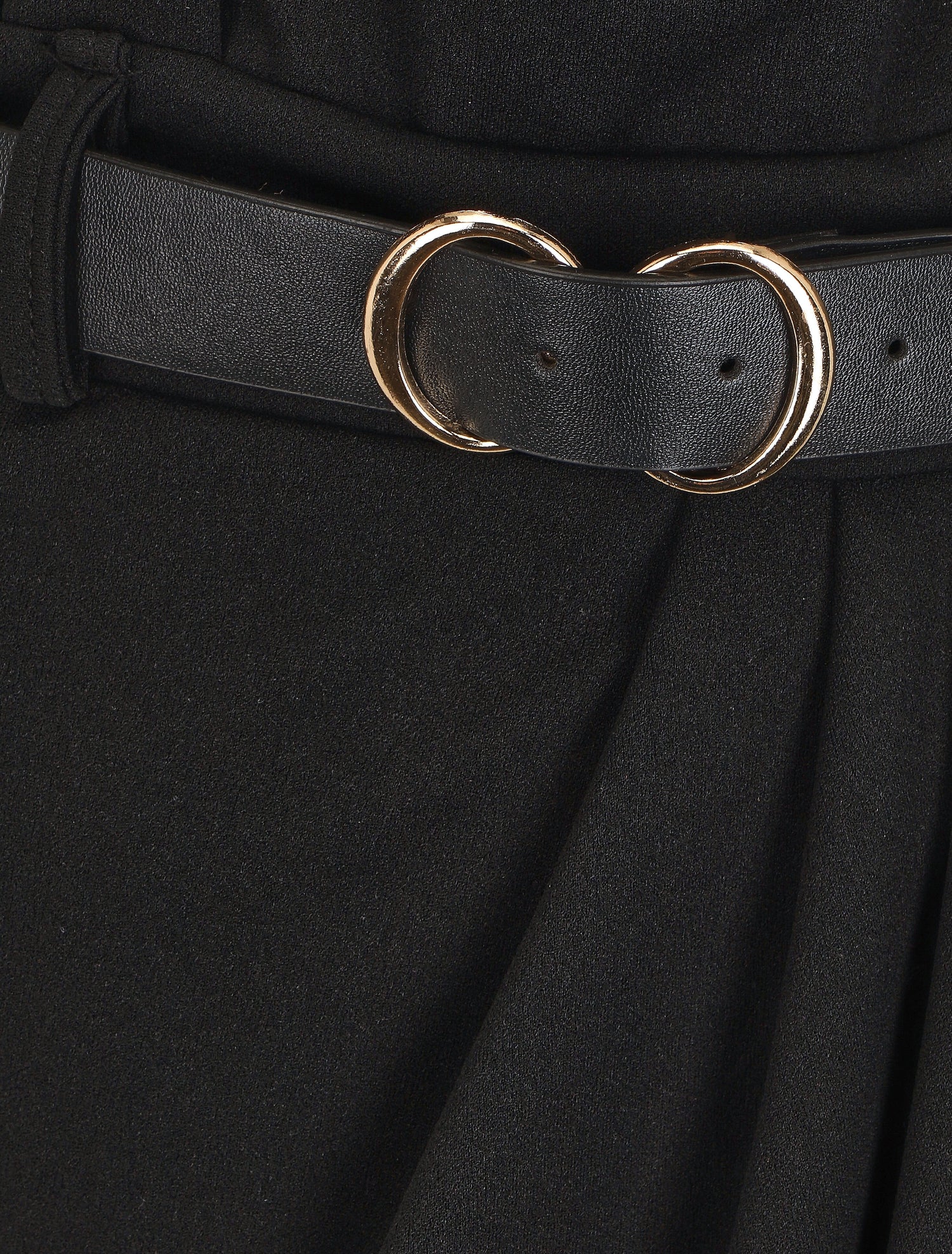 Jupe unie style portefeuille - Noir - 3