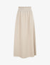 Jupe longue à taille élastiquée - Beige - 1