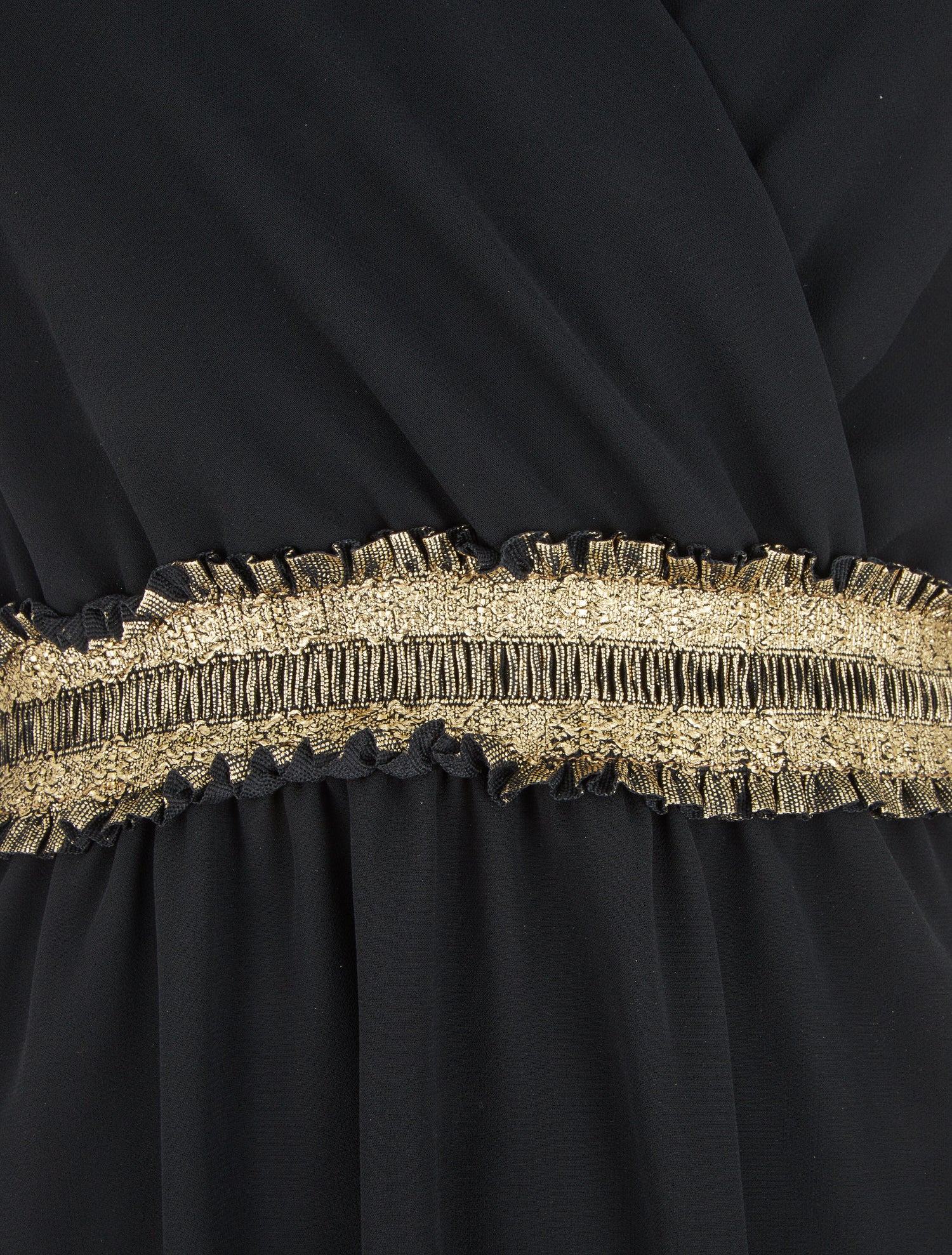 Robe sans manches taille élastiquée irisée - Noir - 3