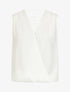 Top sans manches col cache-coeur dos en crochet - Blanc - 5
