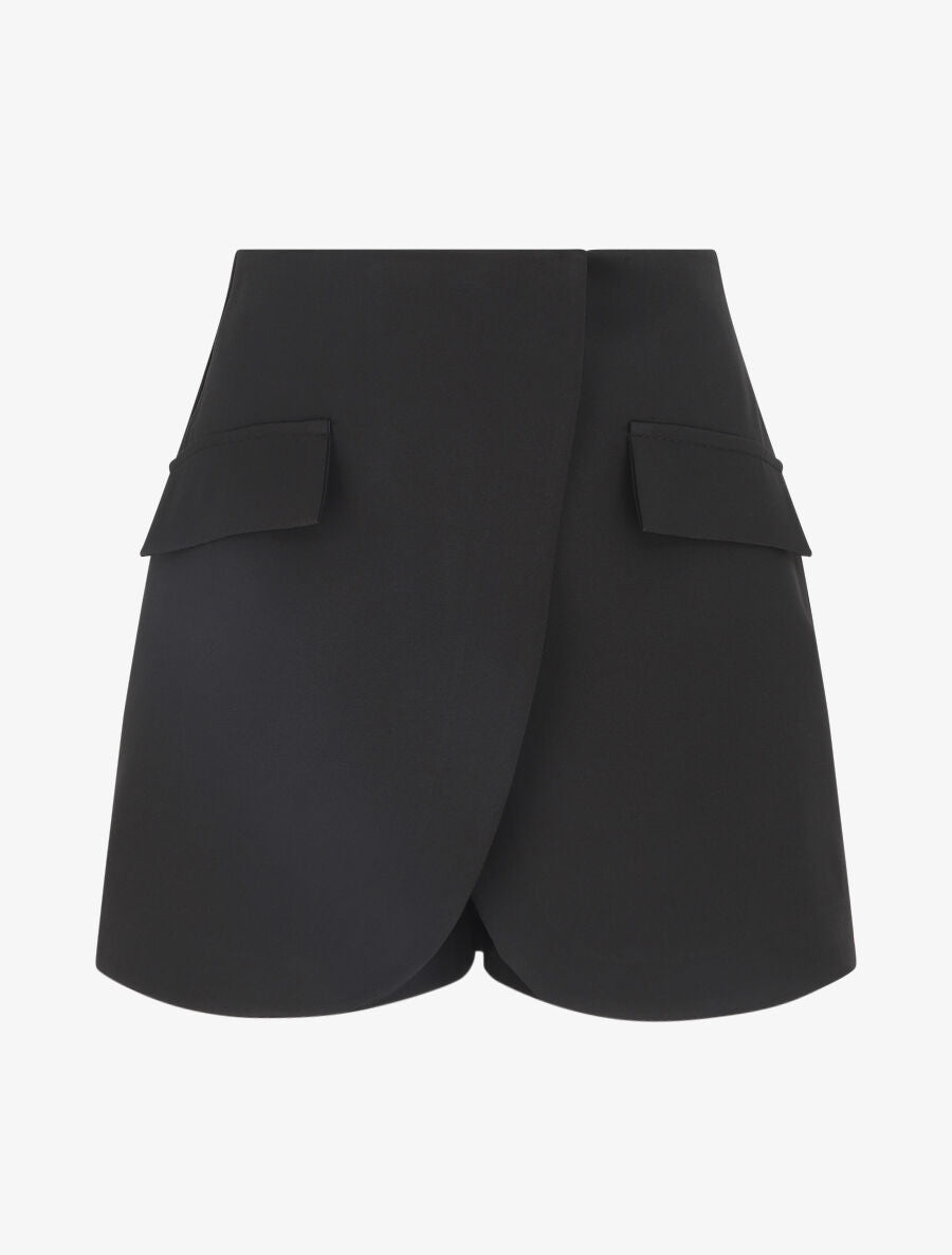 Short style jupe portefeuille - Noir - 5