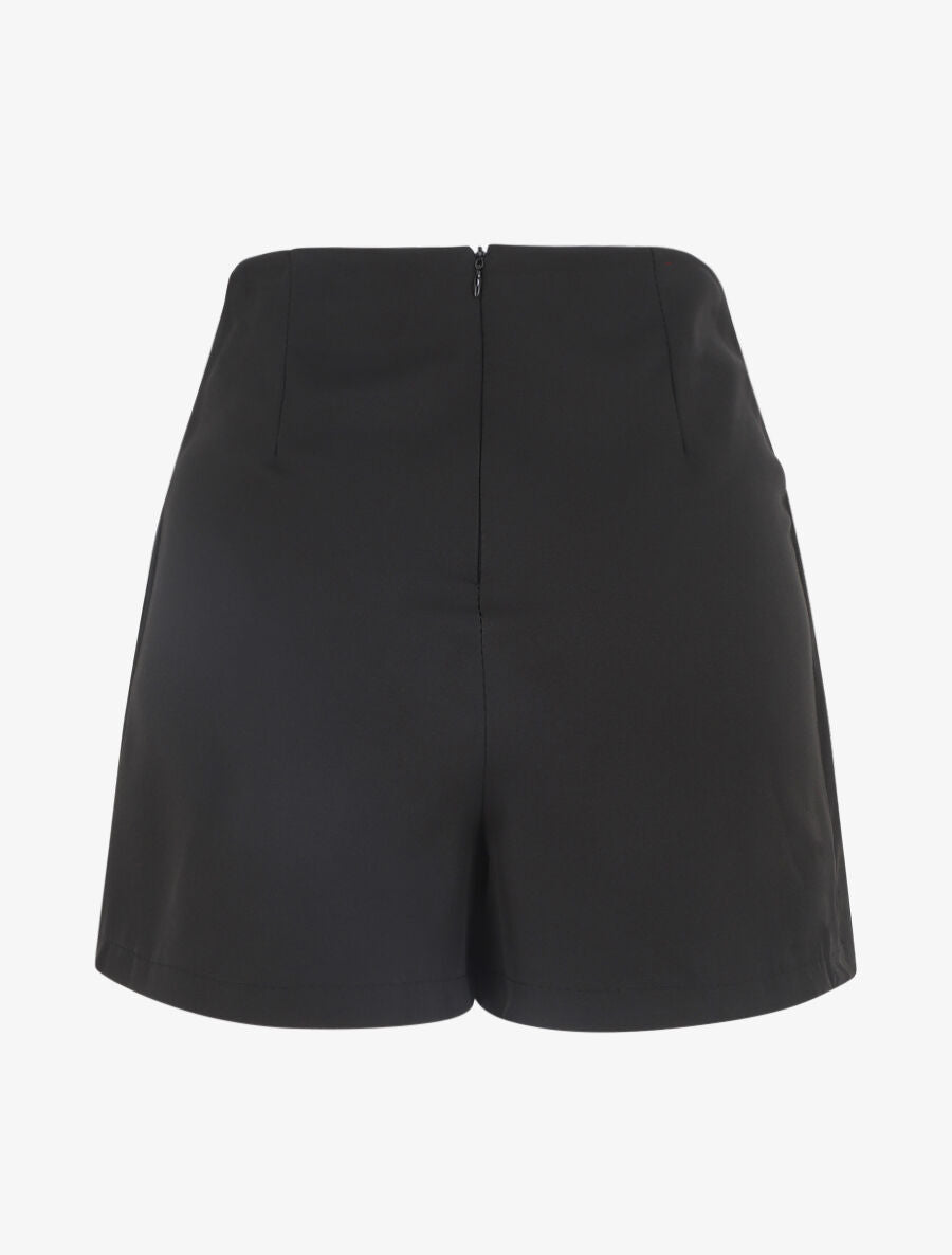 Short style jupe portefeuille - Noir - 2