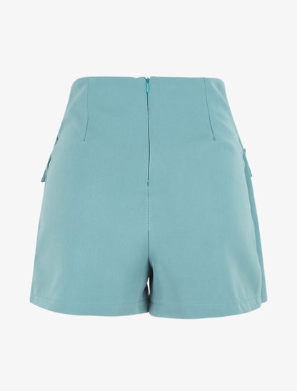 Short style jupe portefeuille - Bleu clair - 2