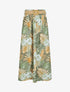 Jupe longue taille haute imprimé tropical - Vert - 1