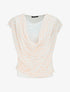 Top coupe droite imprimé graphique - Beige - 1