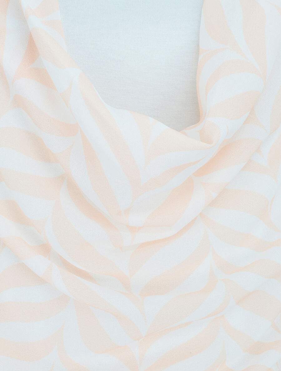Top coupe droite imprimé graphique - Beige - 3