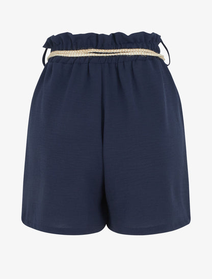 Short uni coupe droite - Marine - 2