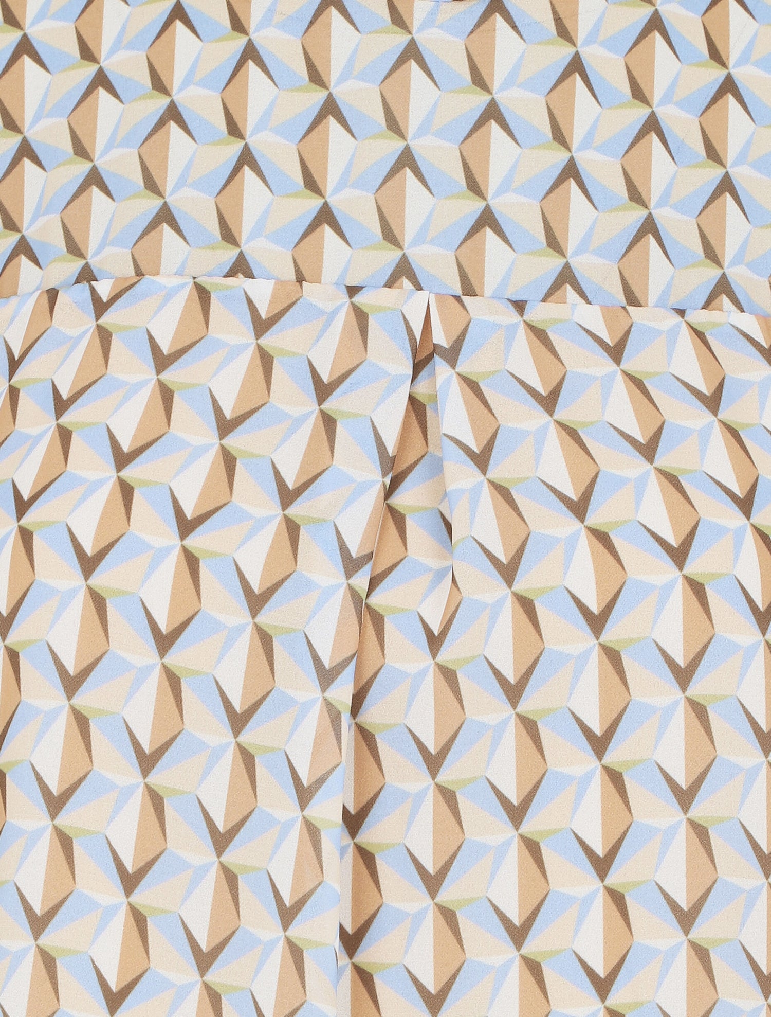 Top manches courtes imprimé mosaïque - Beige - 3