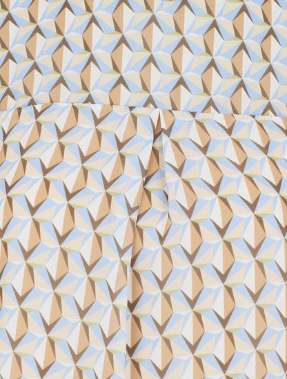 Top manches courtes imprimé mosaïque - Beige - 3