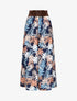 Pantalon ample motif tropical - Marine - 5