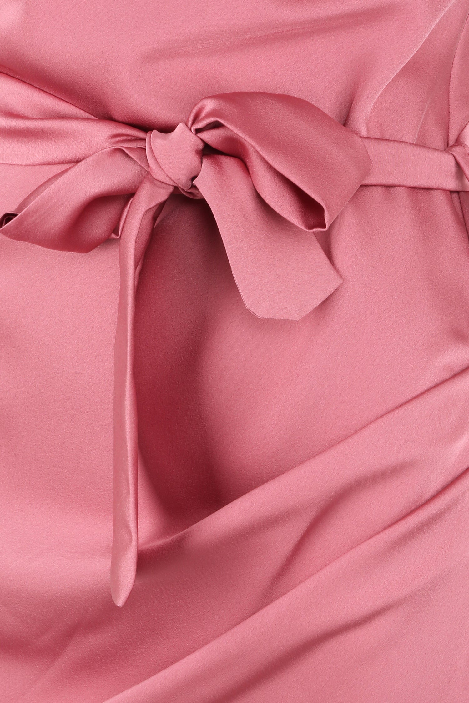 Robe satinée à col bénitier - Vieux rose - 3