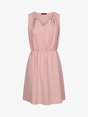 Robe courte sans manches à chaîne - Rose - 5