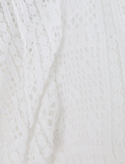 Top uni en maille - Blanc - 3